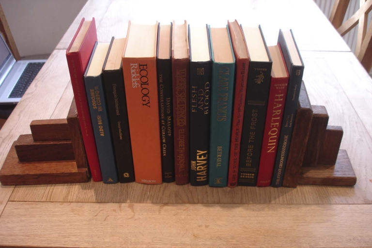 Old leather book display 13