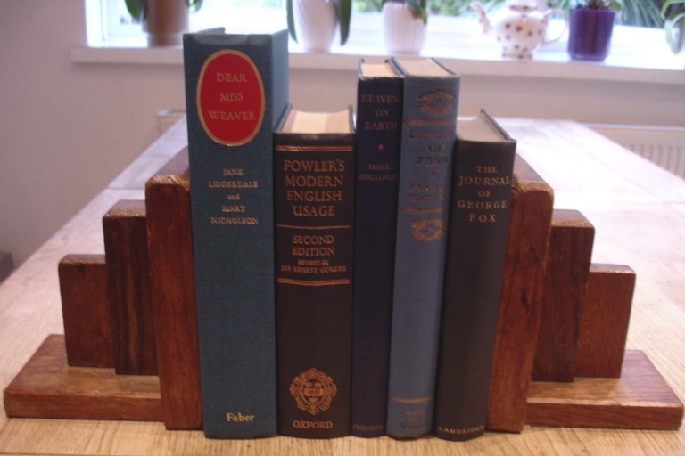 Old leather book display 20
