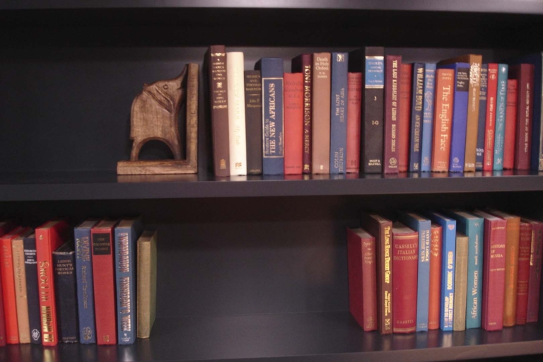 Old leather book display 23