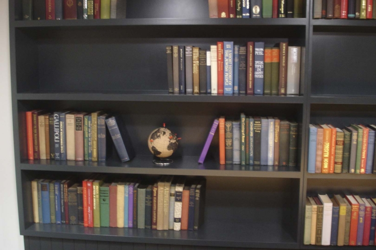 Old leather book display 24