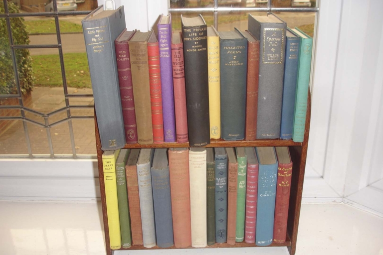 Old leather book display 7